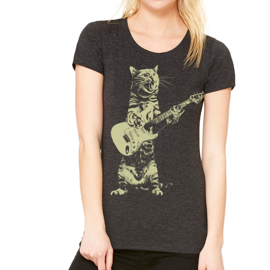 American Apparel Tees | Cat Playing Guitar Shirt | Enchanted Threads